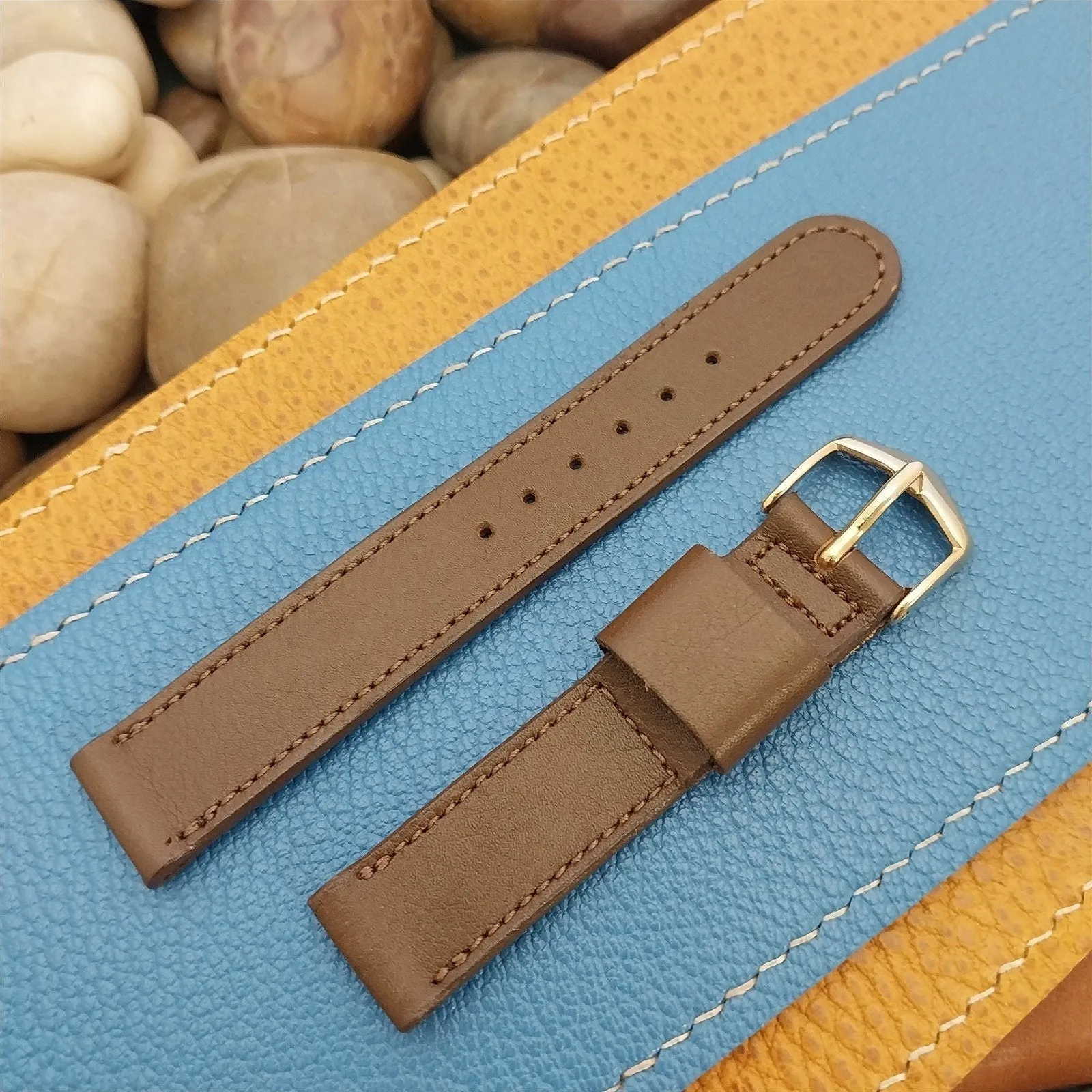15mm JB Champion Short Hand-Finished Scandia Calf nos 1960s Vintage Watch Band