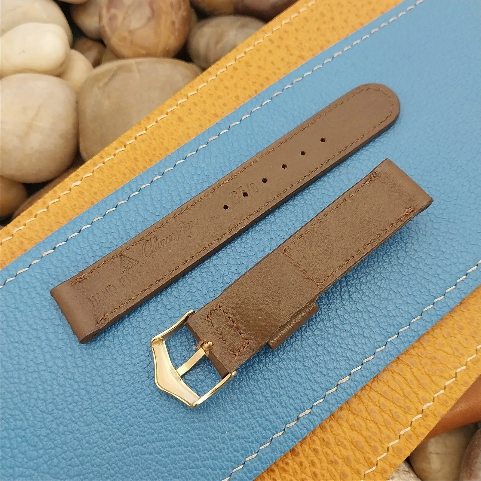 15mm JB Champion Short Hand-Finished Scandia Calf nos 1960s Vintage Watch Band
