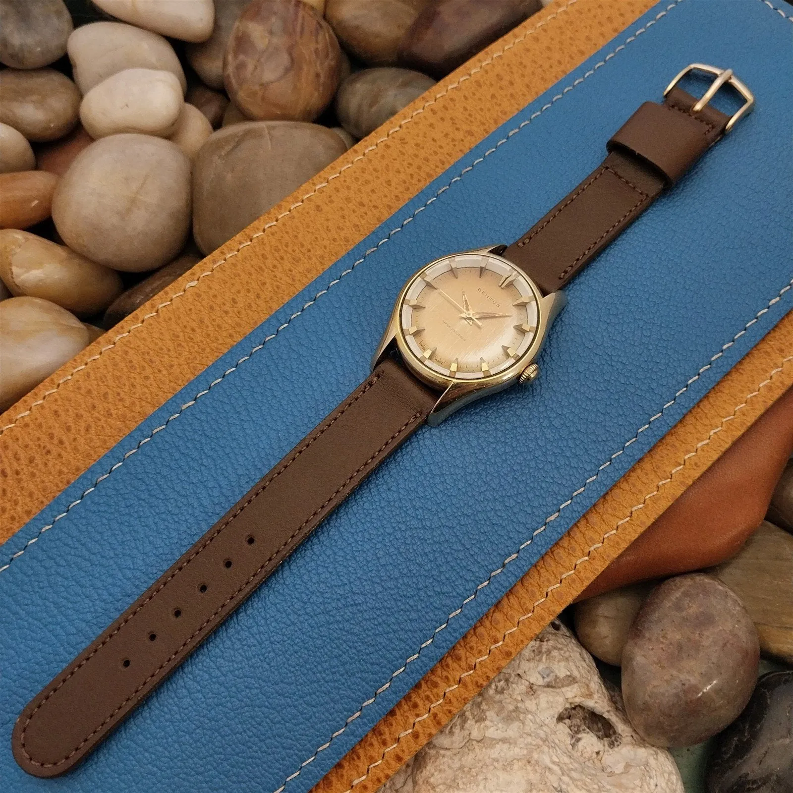 15mm JB Champion Short Hand-Finished Scandia Calf nos 1960s Vintage Watch Band