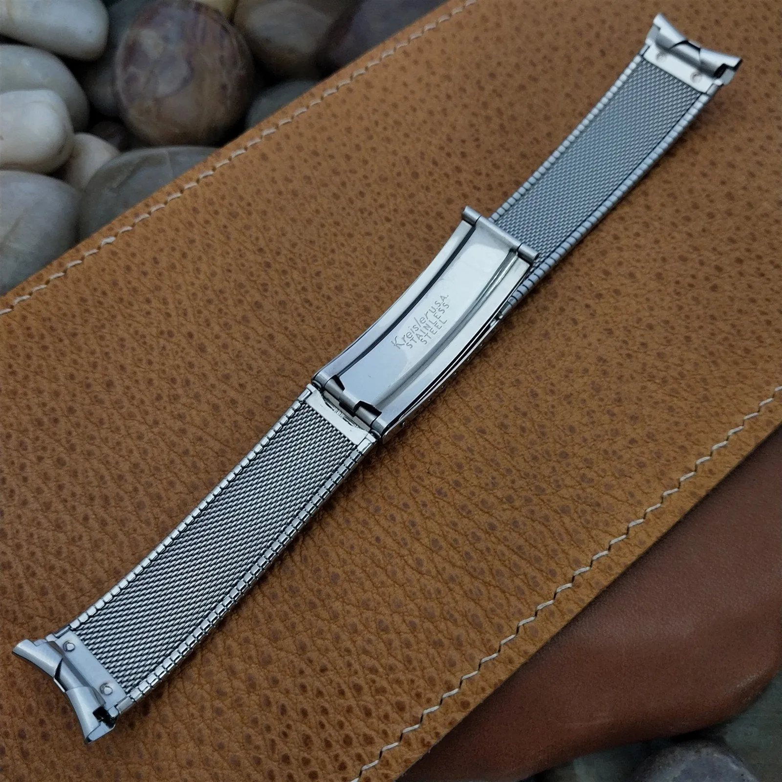 18mm 19mm 1960s Kreisler USA Unused Stainless Steel nos Vintage Watch Band