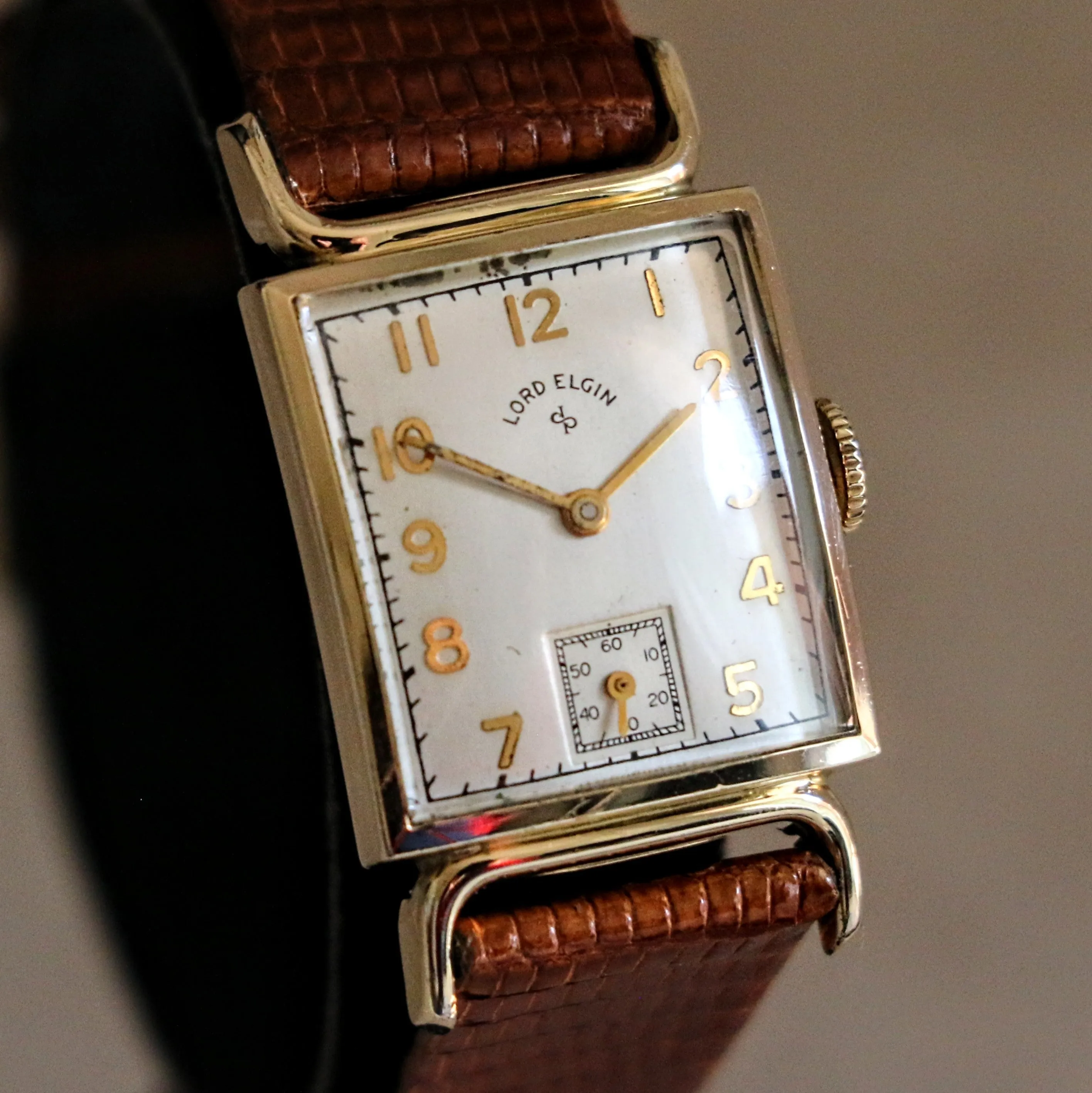 1950 LORD ELGIN Wristwatch 23 Jewels Grade 626 6 ADJ’s U.S.A. Made Vintage Watch