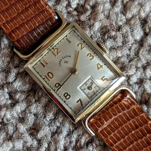 1950 LORD ELGIN Wristwatch 23 Jewels Grade 626 6 ADJ’s U.S.A. Made Vintage Watch