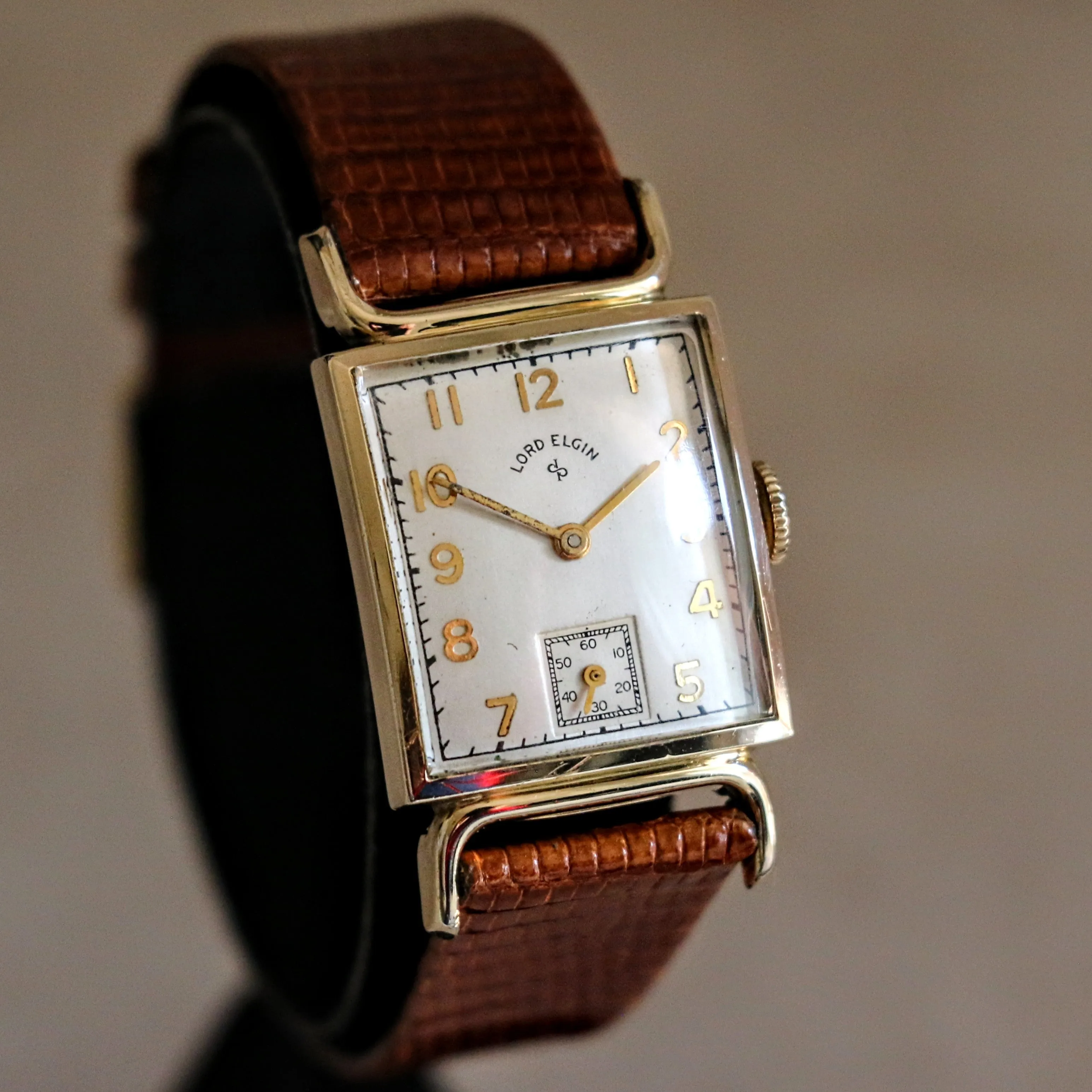 1950 LORD ELGIN Wristwatch 23 Jewels Grade 626 6 ADJ’s U.S.A. Made Vintage Watch