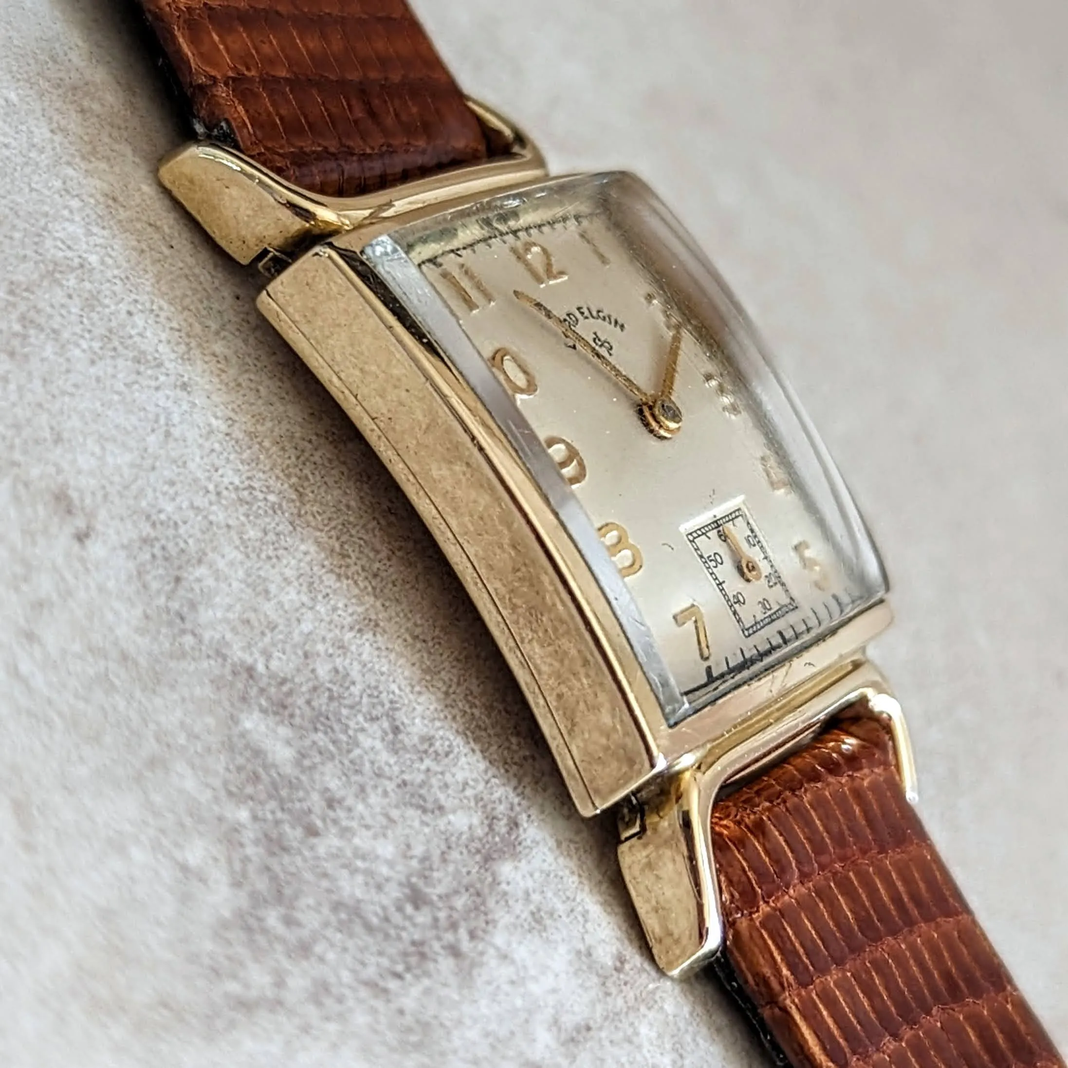 1950 LORD ELGIN Wristwatch 23 Jewels Grade 626 6 ADJ’s U.S.A. Made Vintage Watch