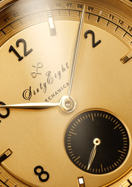 1968 Mechanical (Hand-Wound), Gold / Black
