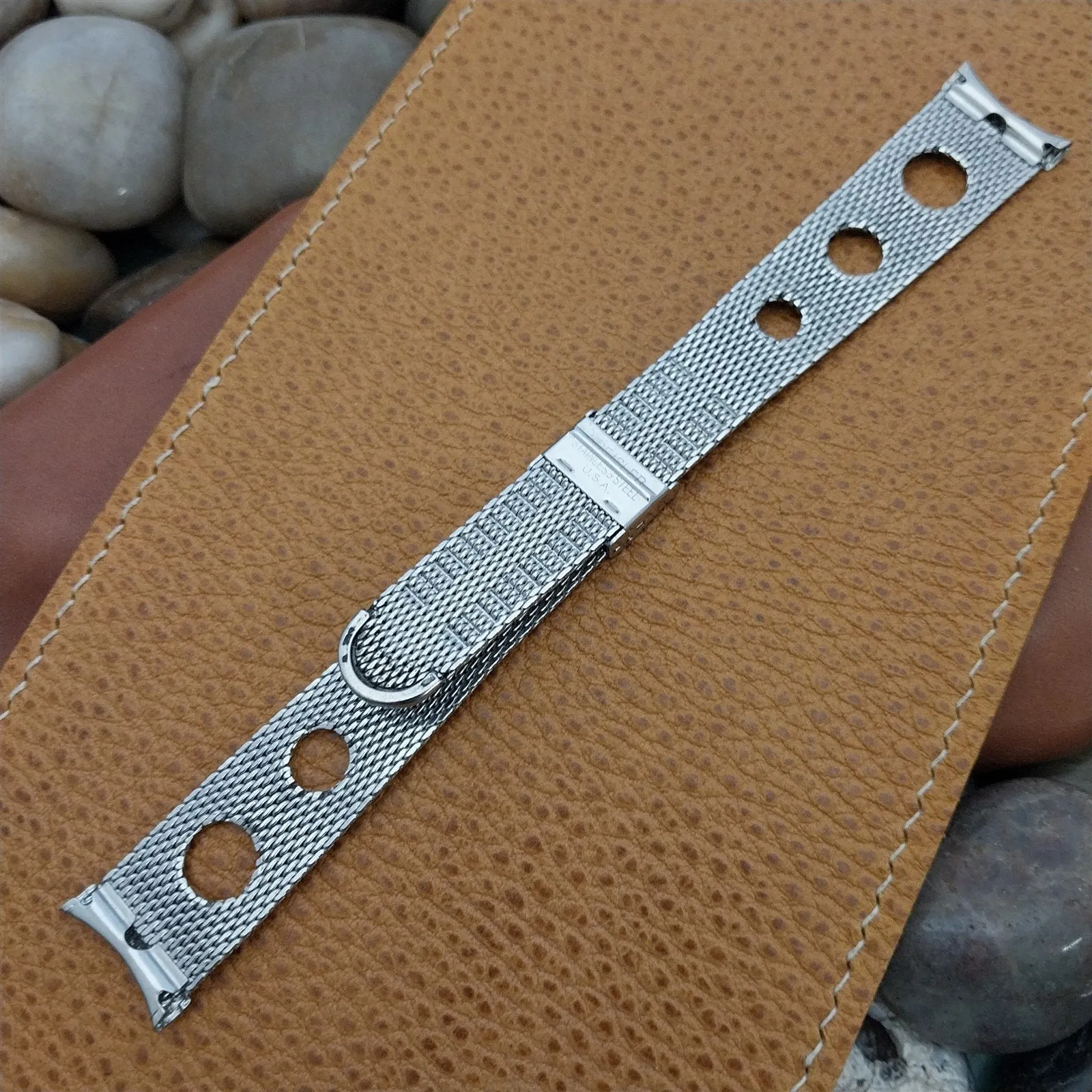 19mm Kreisler USA Stainless Steel Mesh Rally Unused nos 1960s Vintage Watch Band