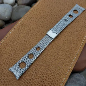 19mm Kreisler USA Stainless Steel Mesh Rally Unused nos 1960s Vintage Watch Band