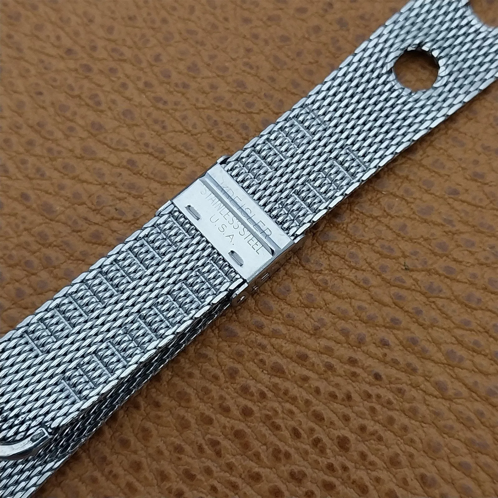 19mm Kreisler USA Stainless Steel Mesh Rally Unused nos 1960s Vintage Watch Band