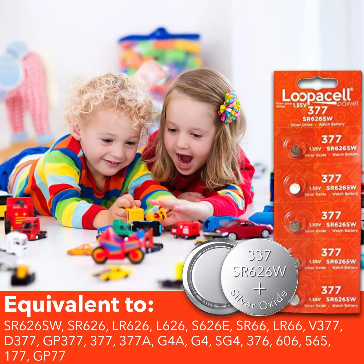 377/376 / SR626W / SR626SW / Silver Oxide Watch Batteries (Pack of 5) - 1.55V Long Lasting Coin Cell Battery for Watches, Toys, Decorations, Wristwatches, Remote Control, Mini Radio 5 Count (Pack of 1)