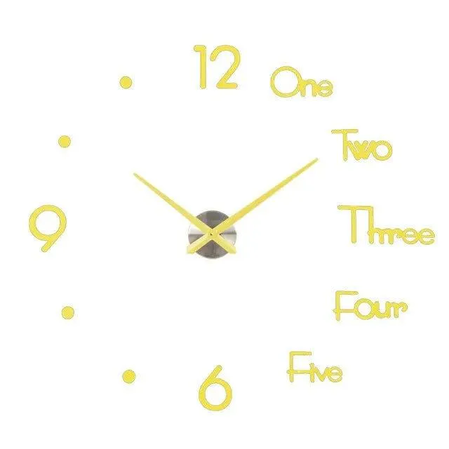 3D Wall Clock – DIY Large Sticker Clock for Home & Office Décor