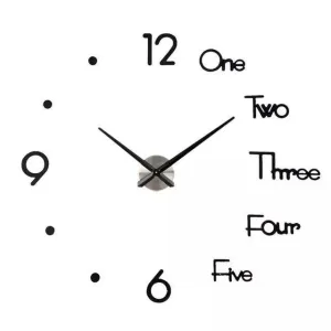 3D Wall Clock – DIY Large Sticker Clock for Home & Office Décor