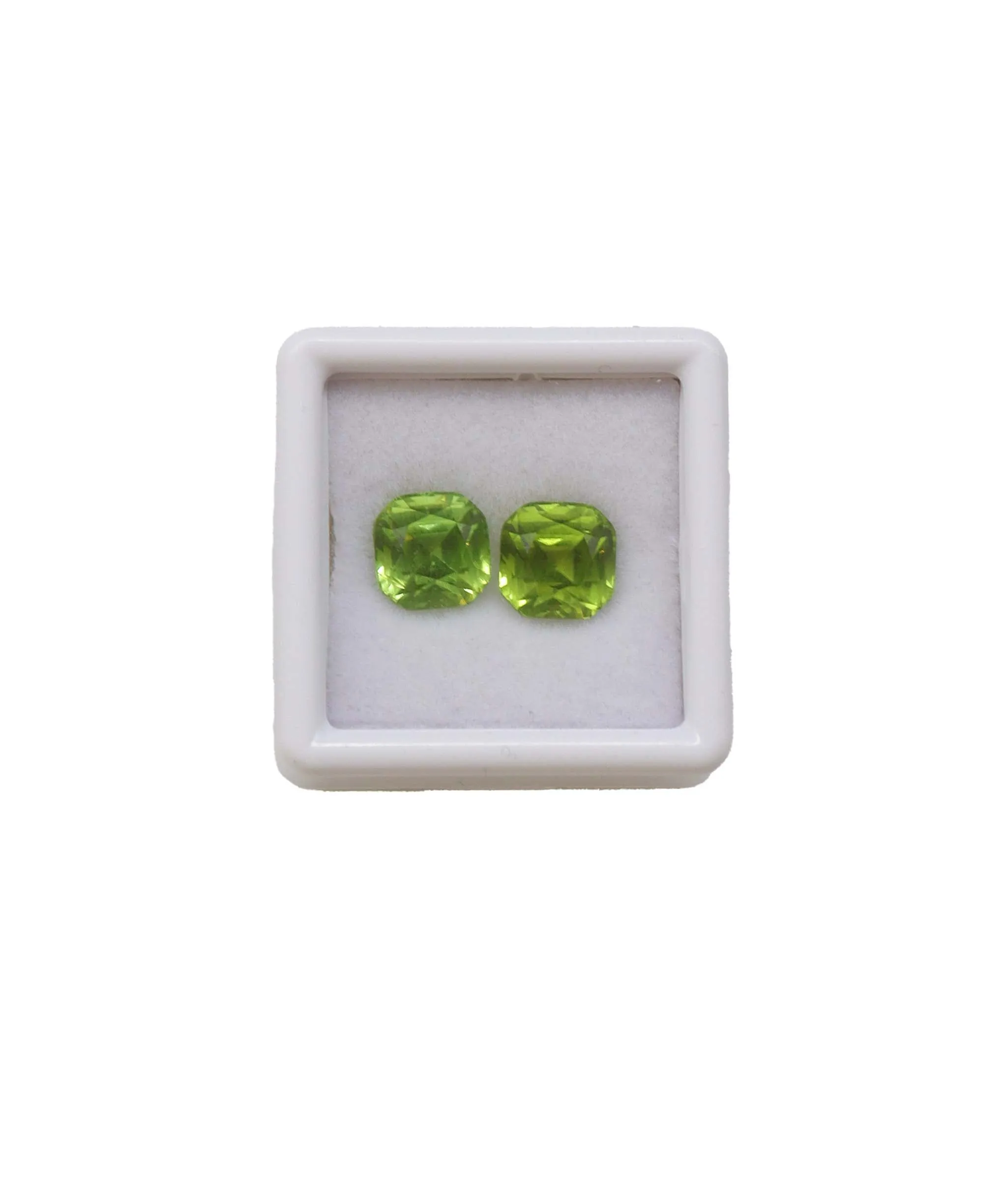 5.30ct PERIDOT Asscher cut PAIR (2.70ct/2.60ct) DXBD0001