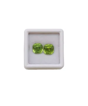 5.30ct PERIDOT Asscher cut PAIR (2.70ct/2.60ct) DXBD0001