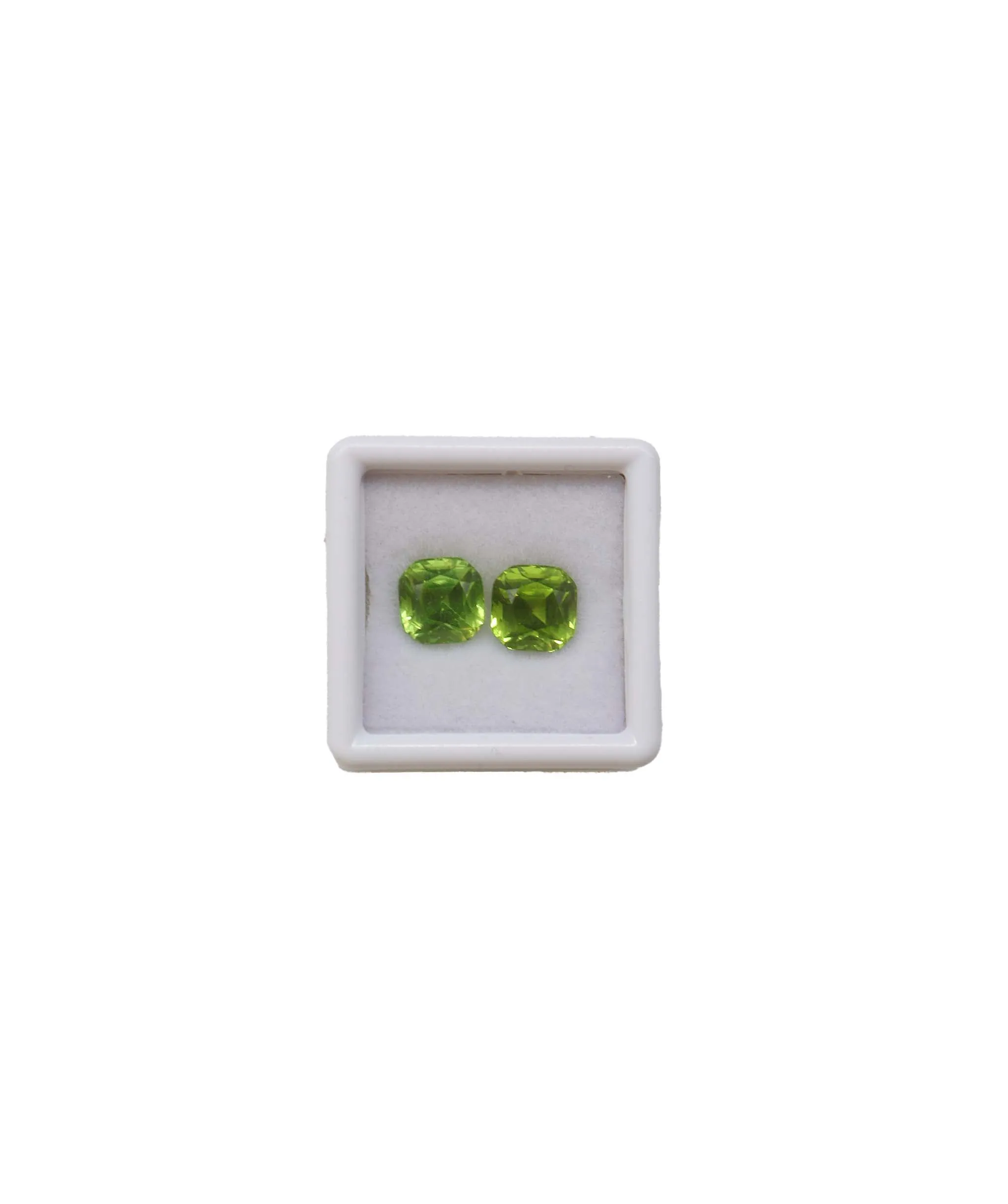 5.30ct PERIDOT Asscher cut PAIR (2.70ct/2.60ct) DXBD0001