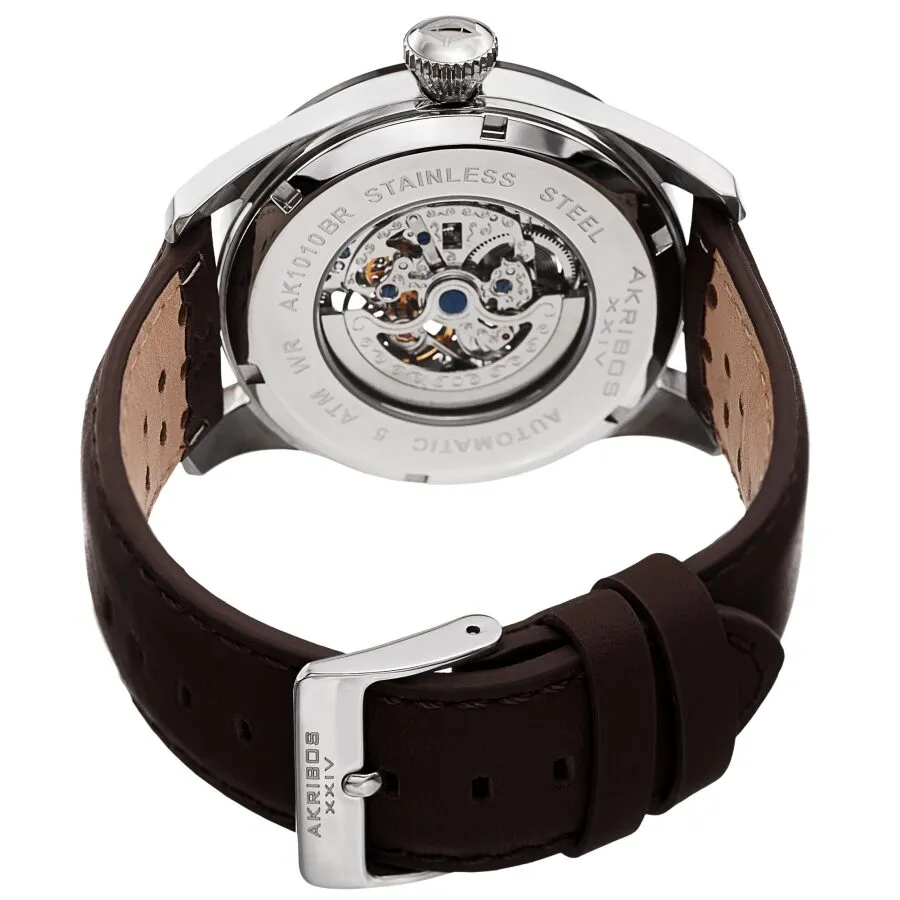 Akribos Xxiv Automatic Silver Dial Men's Watch AK1010SSBR