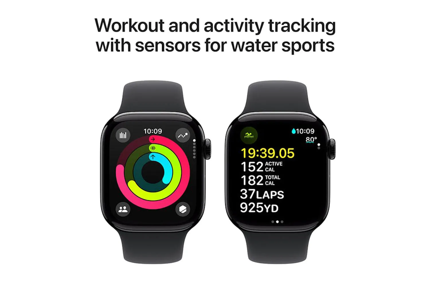Apple Watch Series 10 | 46mm | Jet Black Aluminium Case Black Sport Band M/L