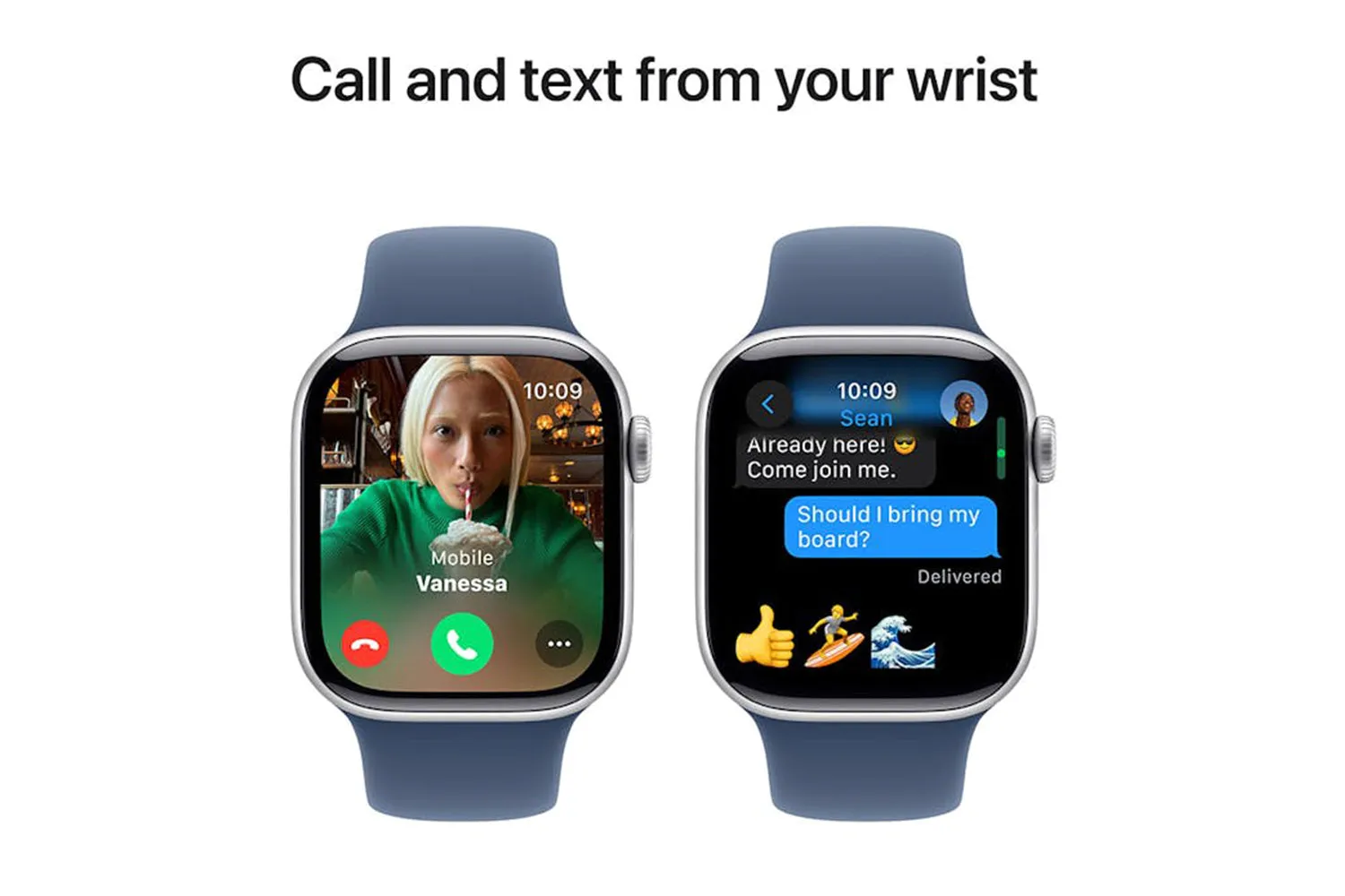 Apple Watch Series 10 | 46mm | Silver Aluminium Case Denim Sport Band M/L