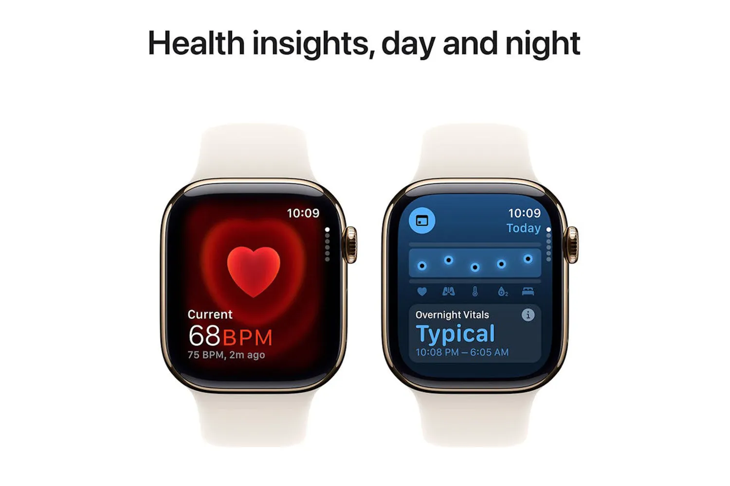 Apple Watch Series 10 GPS   Cellular | 42mm | Gold Titanium Case with Starlight Sport Band M/L