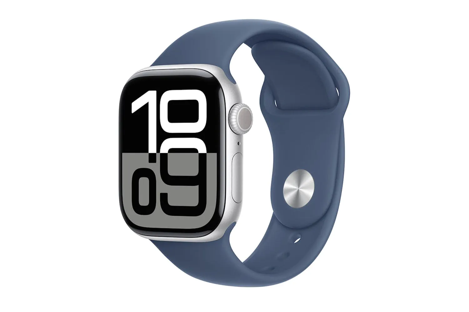 Apple Watch Series 10 GPS   Cellular | 42mm | Silver Aluminium Case with Denim Sport Band S/M