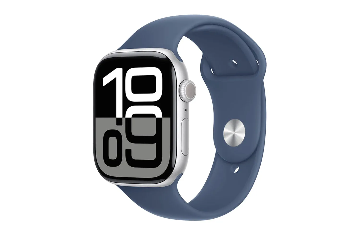 Apple Watch Series 10 GPS   Cellular | 46mm | Silver Aluminium Case with Denim Sport Band M/L
