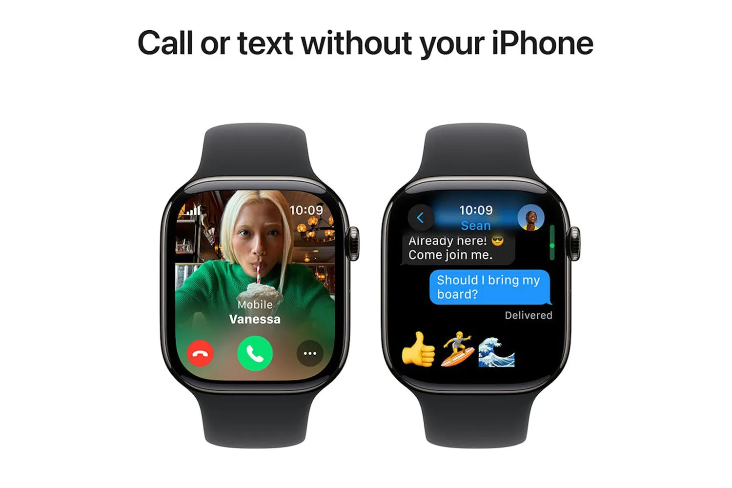 Apple Watch Series 10 GPS   Cellular | 46mm | Slate Titanium Case with Black Sport Band M/L