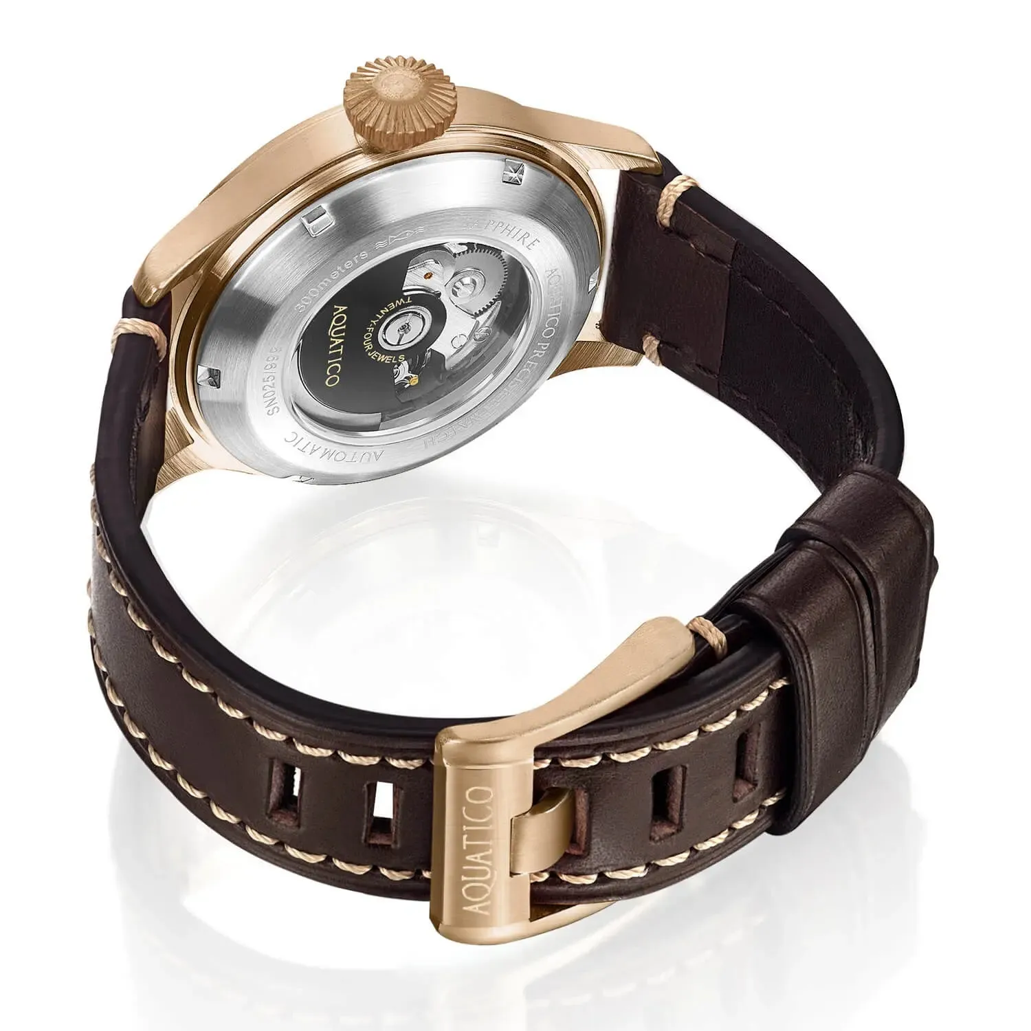 Aquatico Big Pilot 43mm Bronze Blue Dial Watch