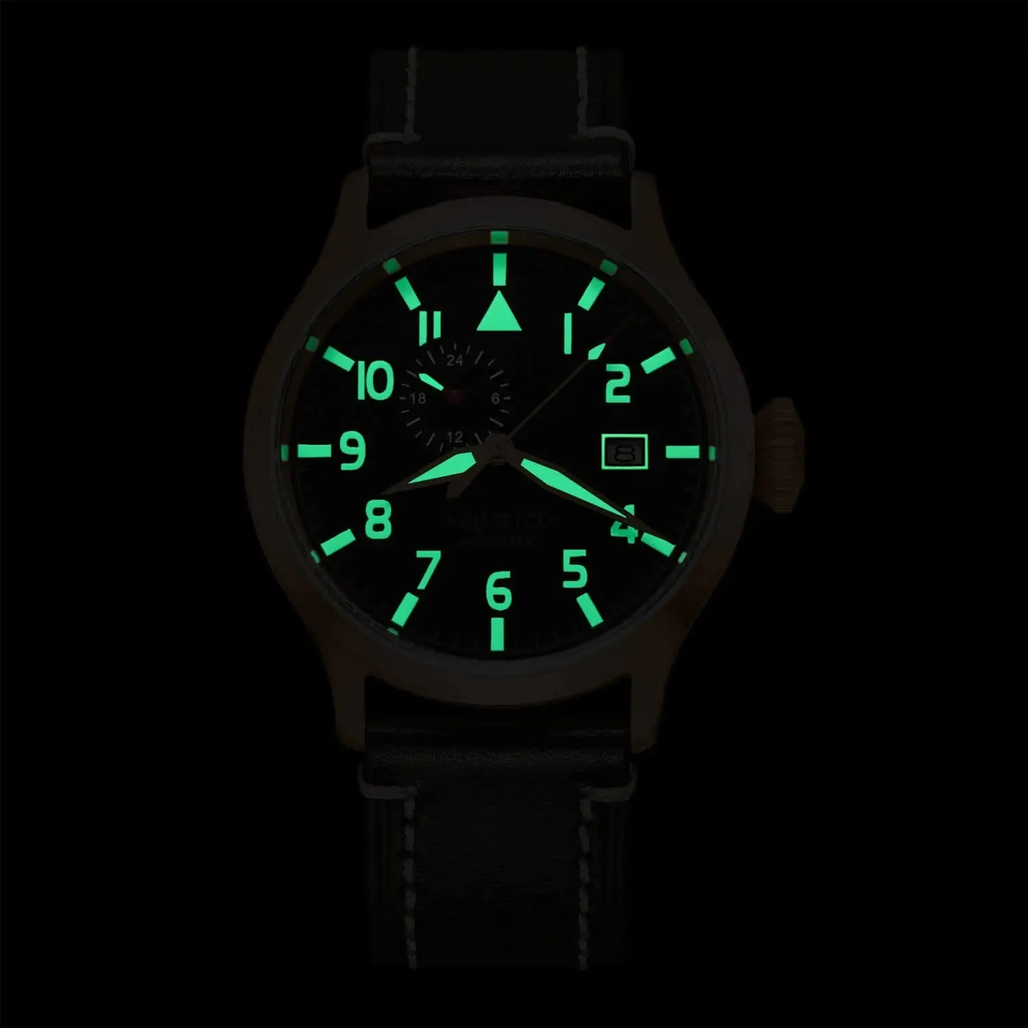 Aquatico Big Pilot 43mm Bronze Blue Dial Watch