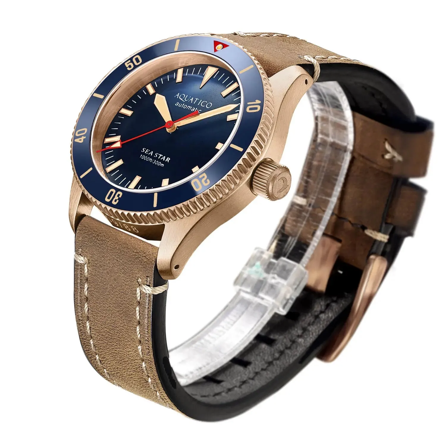 Aquatico Bronze Sea Star Blue Dial Watch (NH35 No Date)