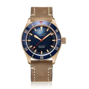 Aquatico Bronze Sea Star Blue Dial Watch (NH35 No Date)