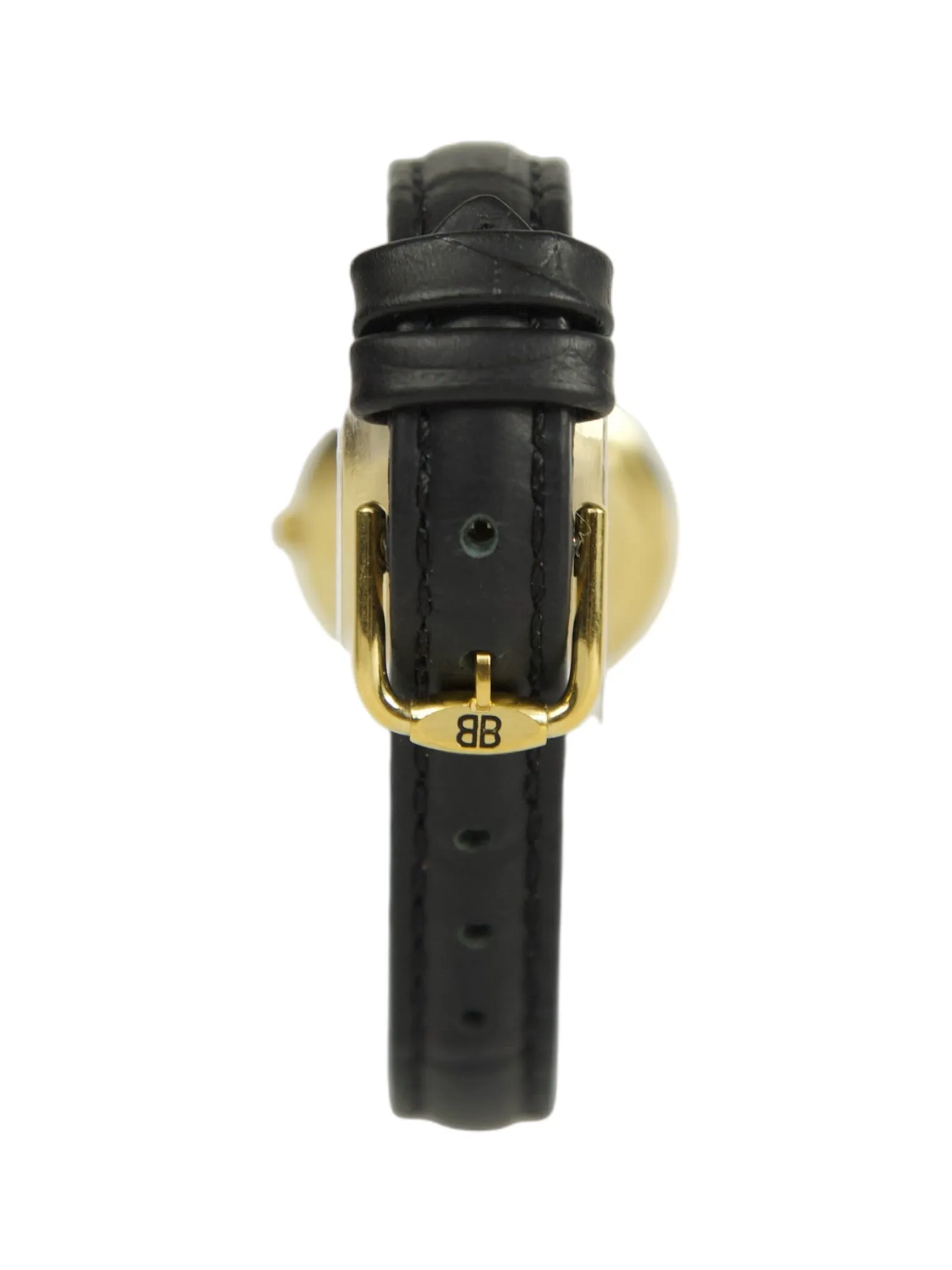Balenciaga Model 621 Black Strap Gold Watch