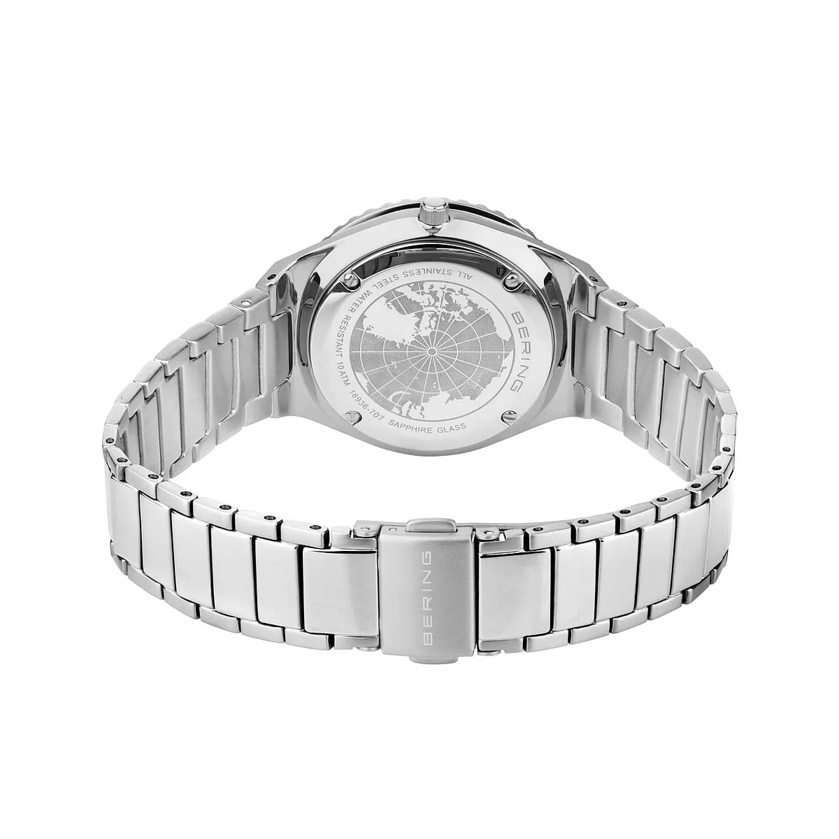 Bering Steel Classic Blue 'Arctic Sailing' CZ Bracelet Watch