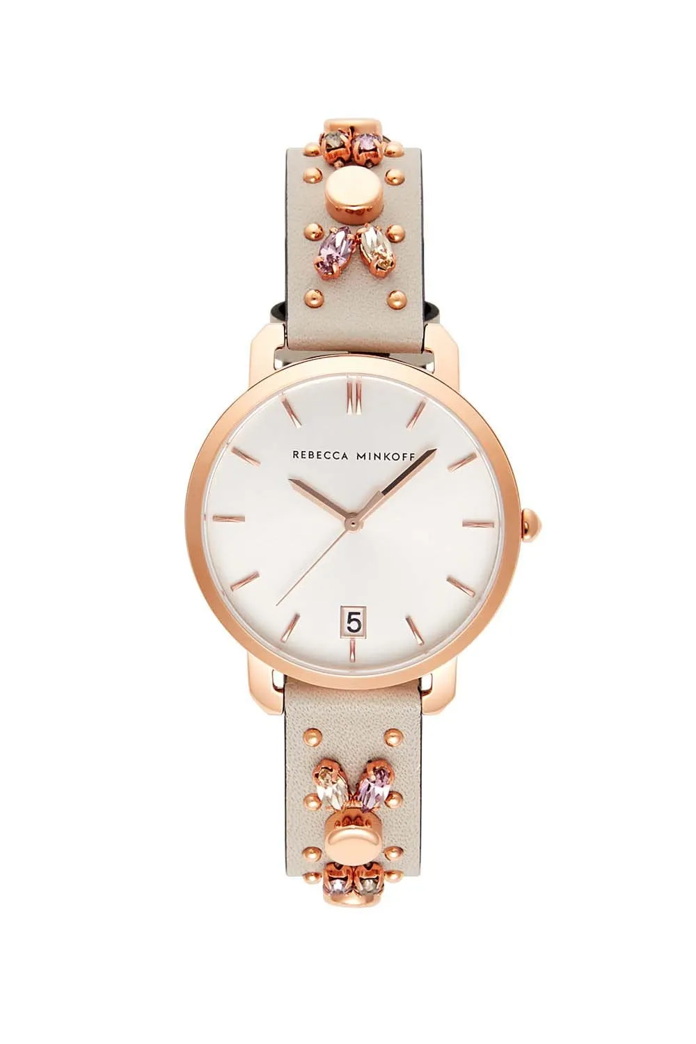 Billie Rose Gold Tone Putty Strap Watch, 34mm