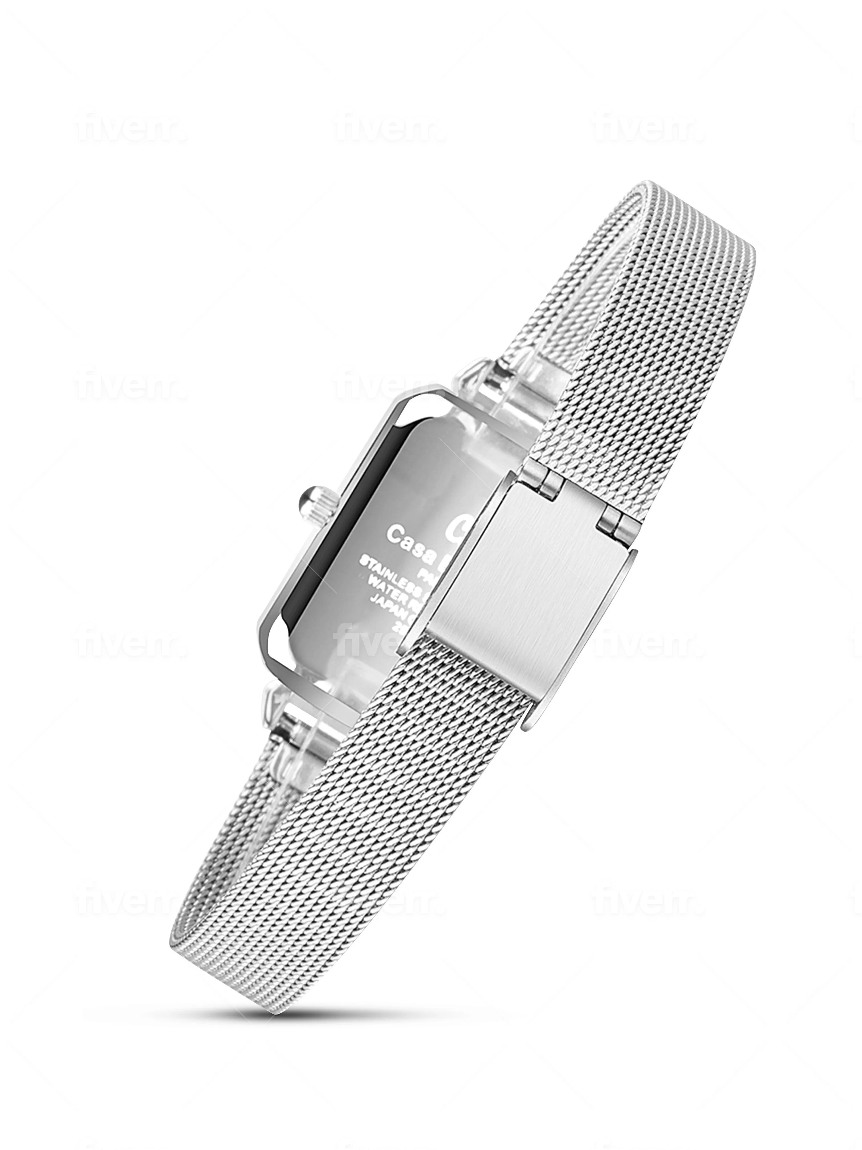 Blue Coral Watch | Silver Mesh Strap