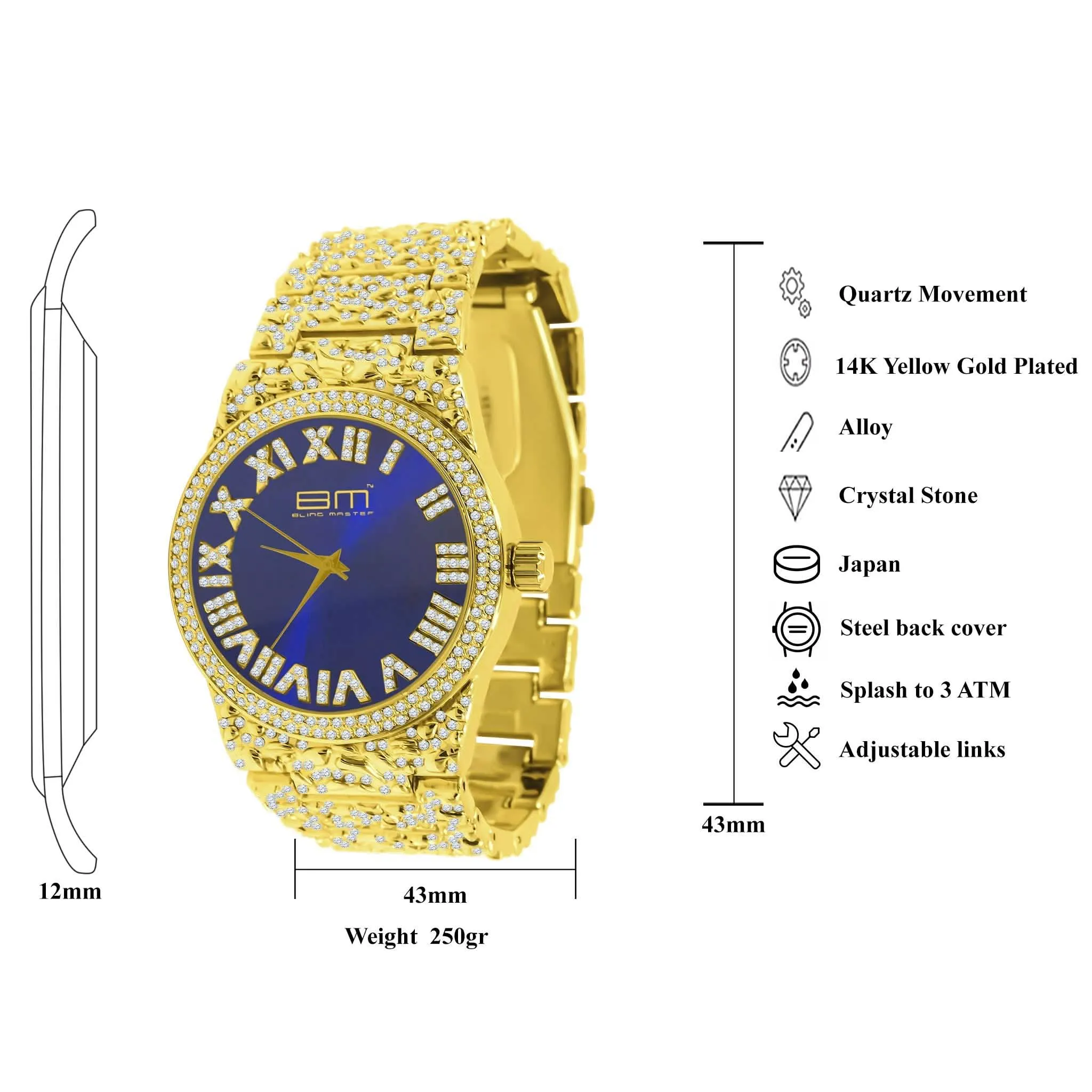 BOLD GLITTER TIMEPIECE SET