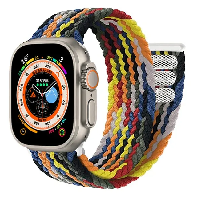 Braided Solo Loop For Apple watch Ultra band 49mm 45mm 41mm 44mm 40mm 42mm correa bracelet iWatch series 9 7 SE 8 6 5 4 3 strap
