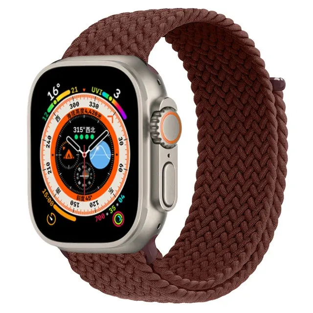 Braided Solo Loop For Apple watch Ultra band 49mm 45mm 41mm 44mm 40mm 42mm correa bracelet iWatch series 9 7 SE 8 6 5 4 3 strap