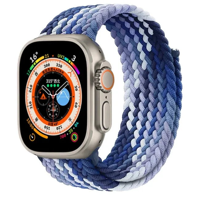 Braided Solo Loop For Apple watch Ultra band 49mm 45mm 41mm 44mm 40mm 42mm correa bracelet iWatch series 9 7 SE 8 6 5 4 3 strap
