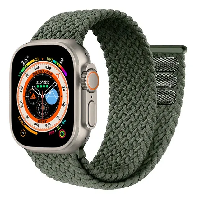 Braided Solo Loop For Apple watch Ultra band 49mm 45mm 41mm 44mm 40mm 42mm correa bracelet iWatch series 9 7 SE 8 6 5 4 3 strap