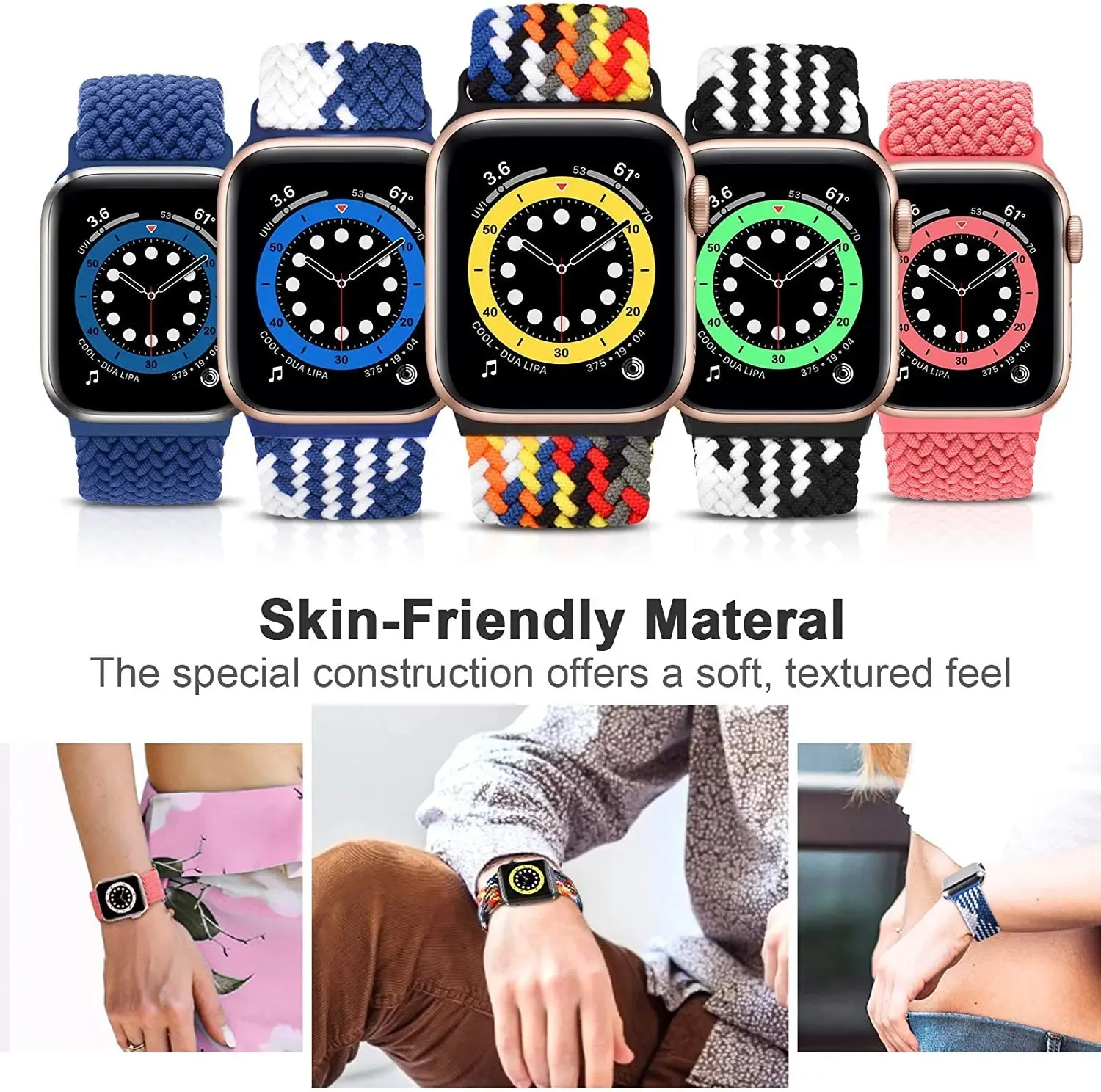 Braided Solo Loop For Apple watch Ultra band 49mm 45mm 41mm 44mm 40mm 42mm correa bracelet iWatch series 9 7 SE 8 6 5 4 3 strap