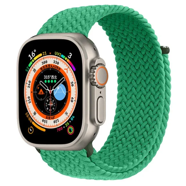 Braided Solo Loop For Apple watch Ultra band 49mm 45mm 41mm 44mm 40mm 42mm correa bracelet iWatch series 9 7 SE 8 6 5 4 3 strap