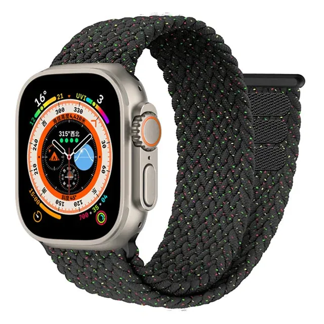 Braided Solo Loop For Apple watch Ultra band 49mm 45mm 41mm 44mm 40mm 42mm correa bracelet iWatch series 9 7 SE 8 6 5 4 3 strap