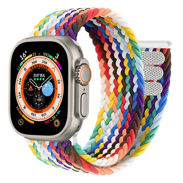 Braided Solo Loop For Apple watch Ultra band 49mm 45mm 41mm 44mm 40mm 42mm correa bracelet iWatch series 9 7 SE 8 6 5 4 3 strap