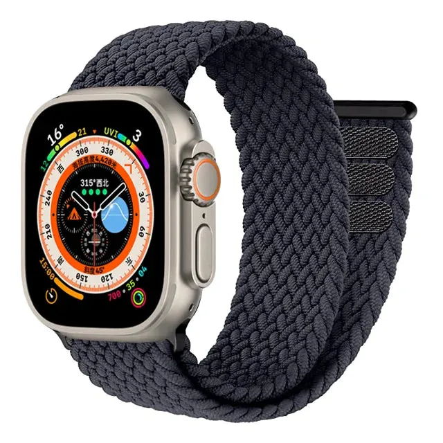 Braided Solo Loop For Apple watch Ultra band 49mm 45mm 41mm 44mm 40mm 42mm correa bracelet iWatch series 9 7 SE 8 6 5 4 3 strap