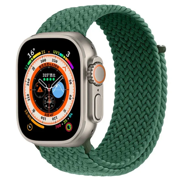 Braided Solo Loop For Apple watch Ultra band 49mm 45mm 41mm 44mm 40mm 42mm correa bracelet iWatch series 9 7 SE 8 6 5 4 3 strap
