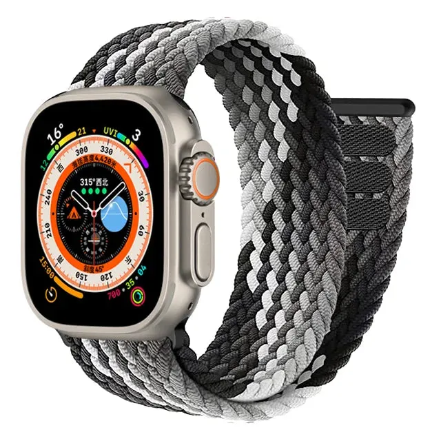 Braided Solo Loop For Apple watch Ultra band 49mm 45mm 41mm 44mm 40mm 42mm correa bracelet iWatch series 9 7 SE 8 6 5 4 3 strap
