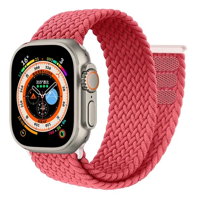 Braided Solo Loop For Apple watch Ultra band 49mm 45mm 41mm 44mm 40mm 42mm correa bracelet iWatch series 9 7 SE 8 6 5 4 3 strap