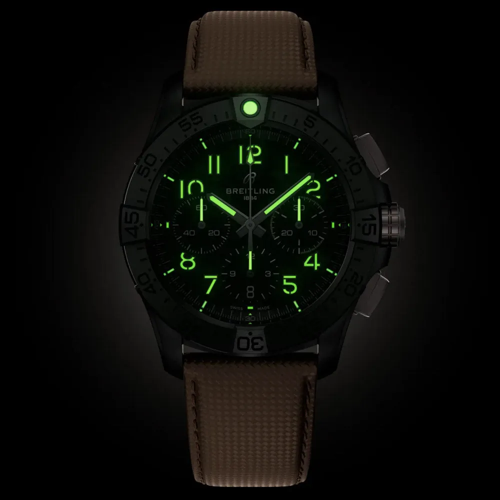 Breitling Avenger B01 Chronograph Night Mission 42mm Black Dial Ceramic Automatic Gents Watch SB0146101B1X1