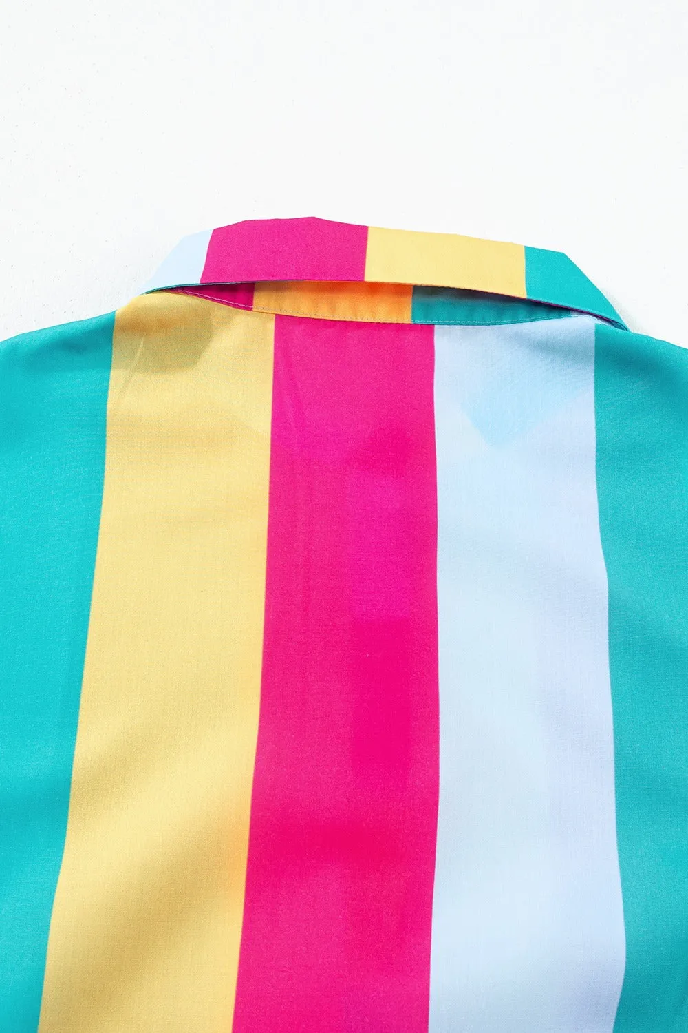 Bright Color Block Half Sleeve Mini Dress