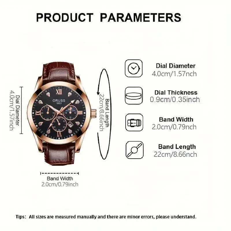 Brown Leather Fashion Quartz Wrist Watch