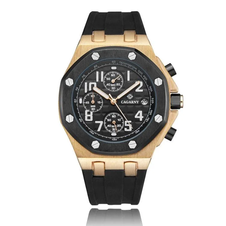 CAGARNY 6867 Multifunction Quartz Sports Watch with Six Needles for Men
